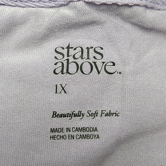 NWT Women's Beautifully Soft Fleece Tie Dye Lounge Sweatshirt - Size 1X - Picture 5 of 8